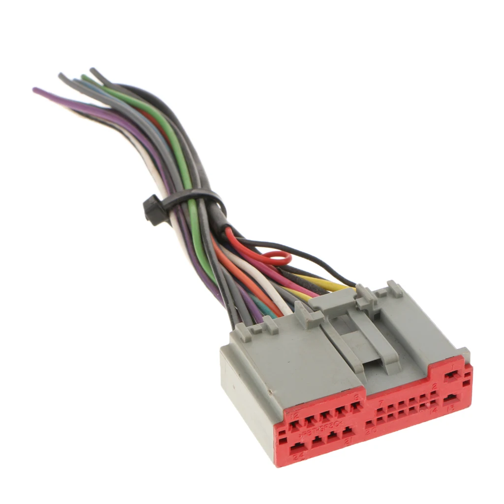 1 Pcs Car Stereo Radio ISO Wire Harness Adapter Connector For Ford/Hyundai/Lincoln/Honda/BMW Etc 155x45mm