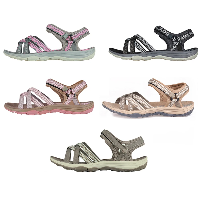 GRITION Women Sandals Fashion Summer Female Shoes Outdoor Ladies Flat Casual Sandals Anti-slip Trekking Shoes