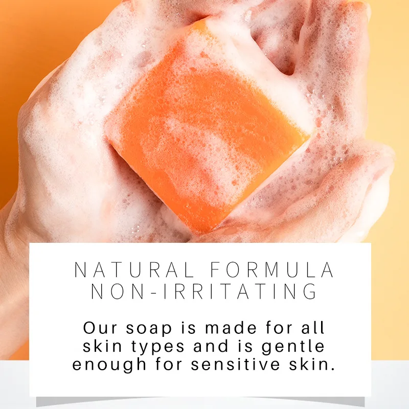 Anti-acne Turmeric Soap Cleans Skin Remove Mites Shrink Pores For Bath Handmade Natural Skin Whitening Soap Anti-inflammatory