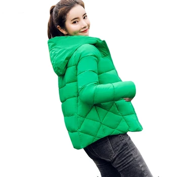 

2020 New Autumn winter Down jacket women Hooded Short Thick Warm Cotton-padded jackets coats Women parka Fashion Loose Outerwear
