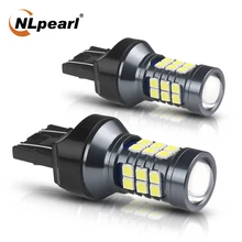 Nlpearl 2x t20 led 7440 wy21w w21w lâmpadas led 7443 w21/5w led t20 super brilhante 3030smd backup invertendo a luz para a lâmpada de sinal do carro