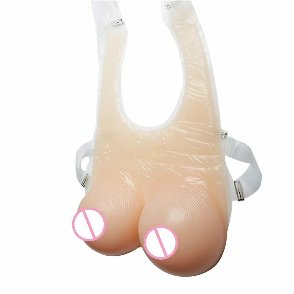

Rhinestone Bra 1200g/ Pair Beige Fake Boobs Realistic Silicone Breast Forms Crossdressers Lingerie Fake Breast