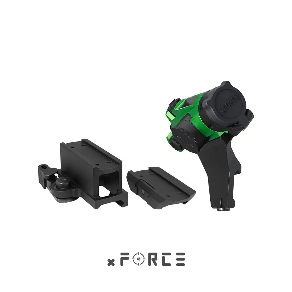Green XFORCE XTSP Солнечный Красный точка зрения с низким и QD и 45 градусов крепление со смещением и Killflash/антиблик купить один получить 1 бесплатное крепление со смещением - Цвет: Green