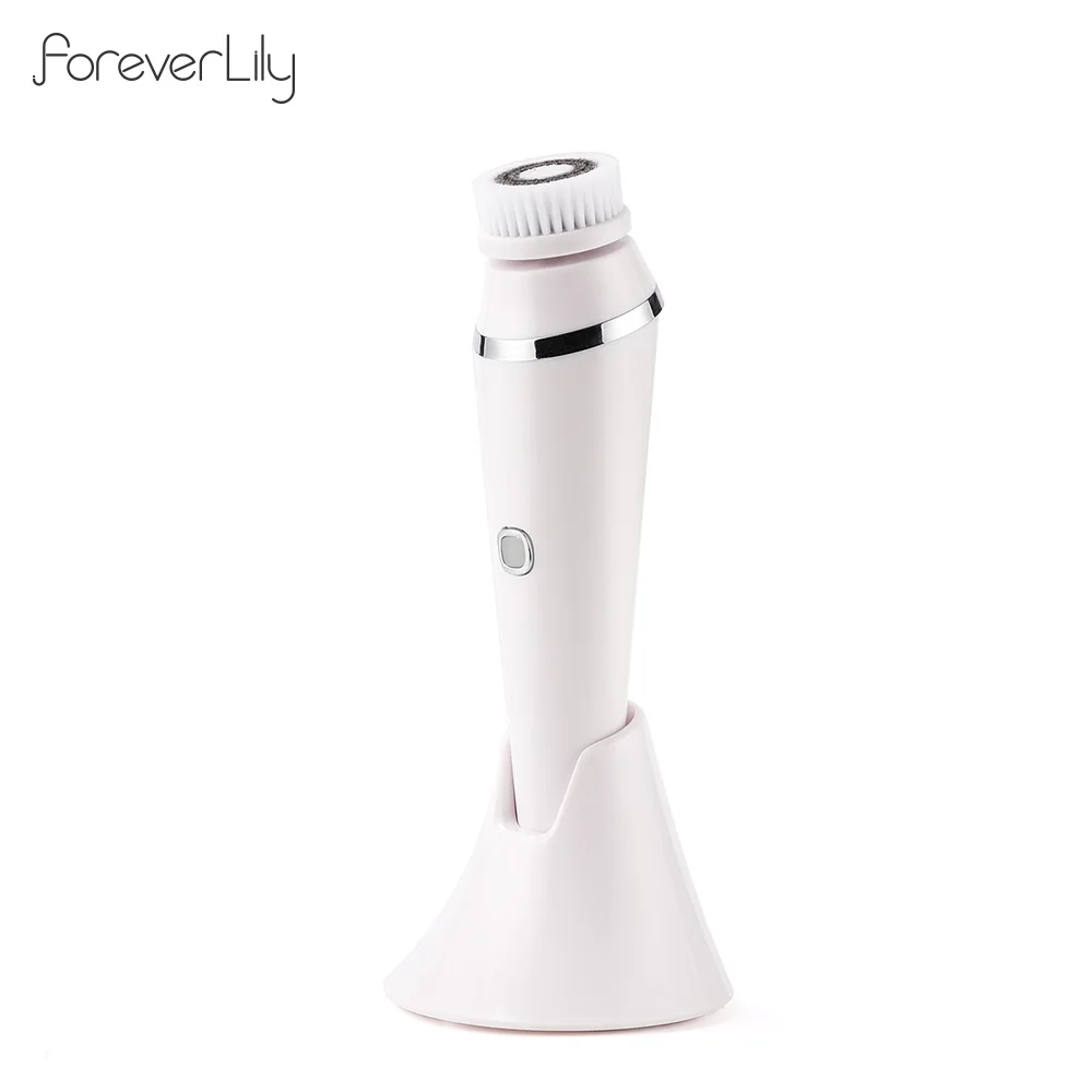 

4 IN 1 Electric Facial Cleansing Brush Face Deep Cleaning Silicone Brush Rolling Massager Skin Care Blackhead Pore Cleaner