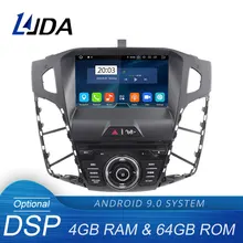 LJDA Android 9,0 автомобильный dvd-плеер для Ford Focus 2012 2013 Мультимедиа gps Навигация стерео 1 Din автомагнитола DSP 4G+ 64G wifi