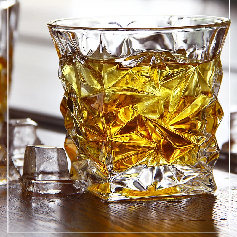 DEOUNY Crystal Whiskey Glasses For Drinking Bourbon Cognac Irish Whisky  Large Premium Lead-Free Glass Tasting Cups Bar Drinkware