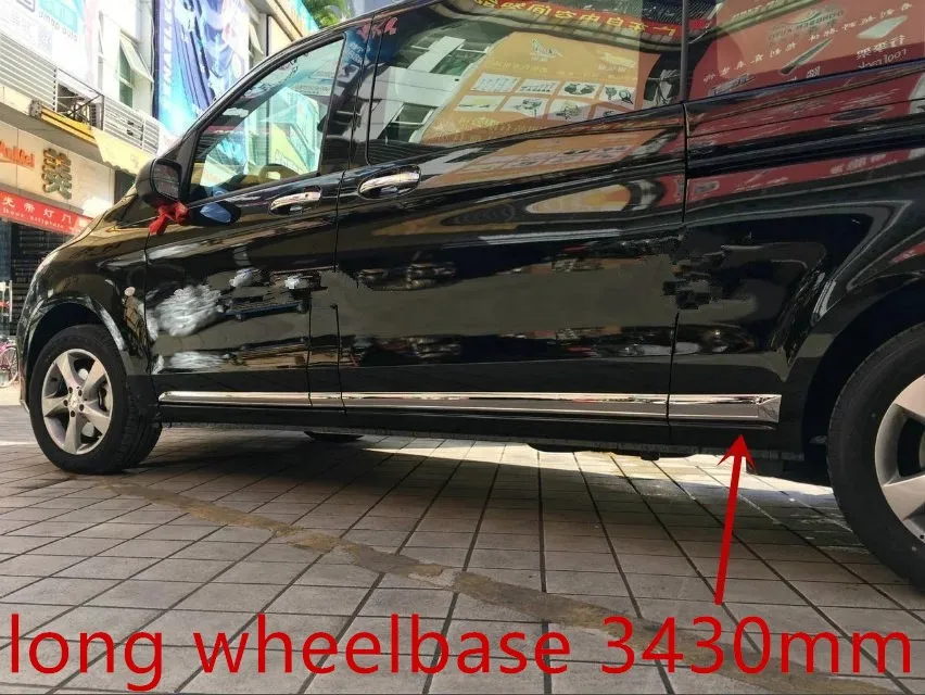 Stainless steel car window frame lower trim For Mercedes-Benz Vito W447 V-CLASS V250 V260 V260L