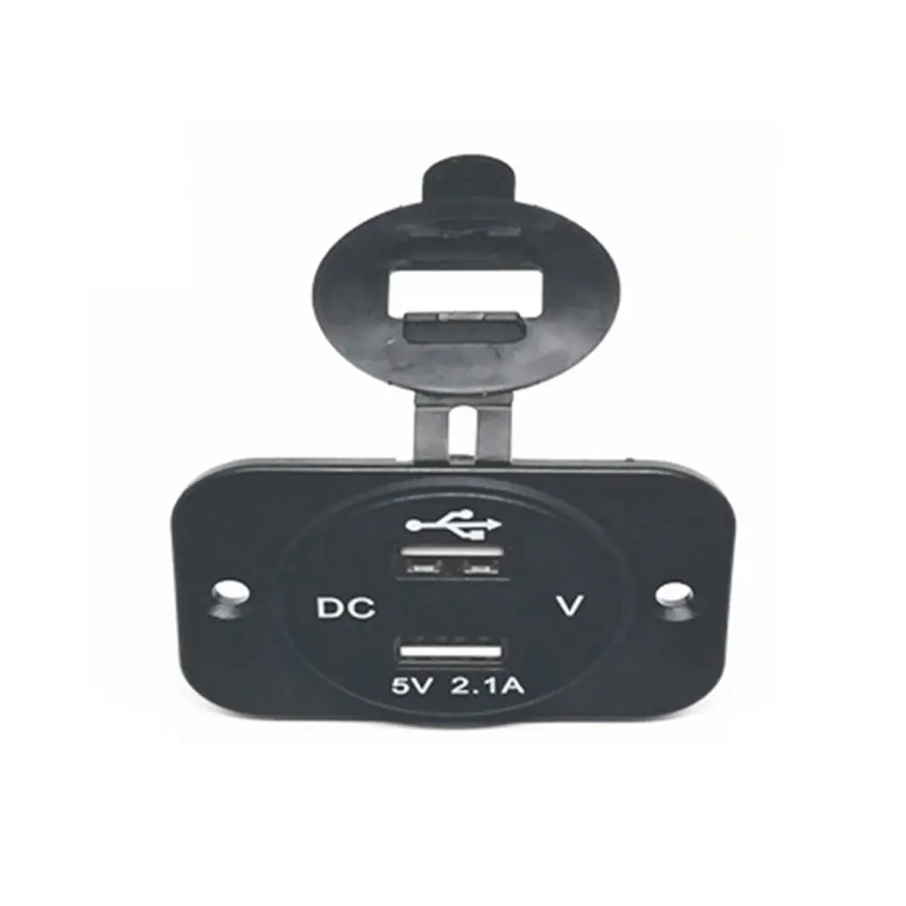 Motorcycle Boat Car 2 USB Plug Converter Voltmeter For Car Motorcycle Drop Ship DC12V-24V to 5V/2.1A Voltage Meter