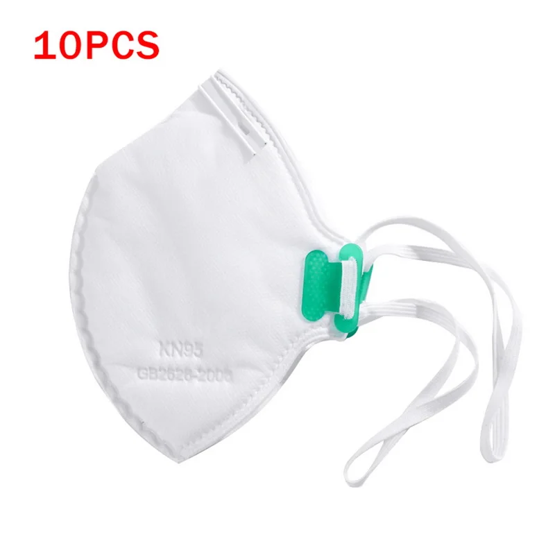 

100Pc KN95 Adult Folding Nonwoven Dust Proof Mask PM2.5 Respirator Mouth Face Mask Without Valve Anti Fog Breathable Gauze Mask