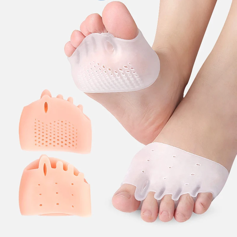 

Silicone Gel Forefoot Pads Anti-slip High Heels Shoes Pads Finger Toe Separator Soft Insoles Pain Relief Inserts Pads Pedicure