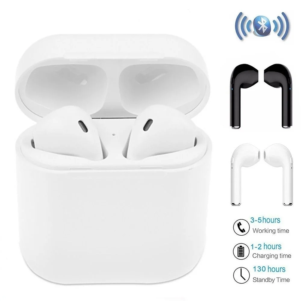 I7s TWS мини беспроводные Bluetooth наушники 5,0 стерео вкладыши гарнитура с зарядным устройством микрофон для huawei Xiaomi всех смартфонов