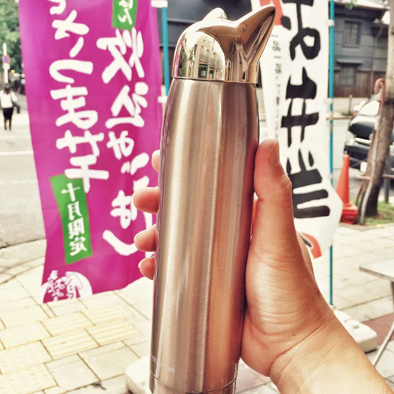 320ml/11oz Cute Cat Stainless Steel Water Bottle Double Wall Thermos Bottle Vacuum Flasks Thermal Coffee Tea Milk Travel Mug