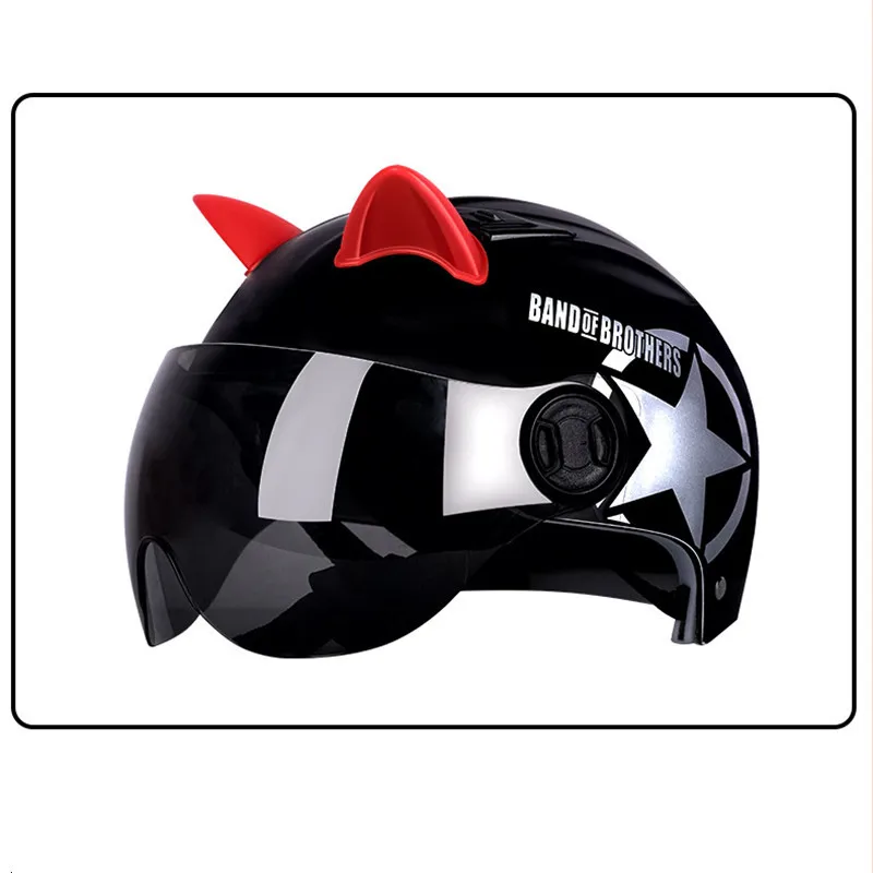 1 pcs Car motorcycle bike helmet cat beautiful ear decoration off-road motorcycle face full off-road helmet Car devil horns moto