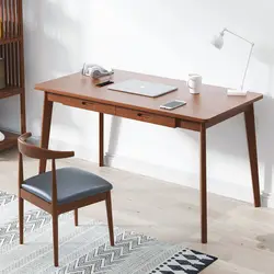 Bureau nordique en bois massif, bureau d'ordinateur, simple, pour la maison, chambre à coucher, bureau d'étude, bureau d'écriture pour étudiant, petit bureau 