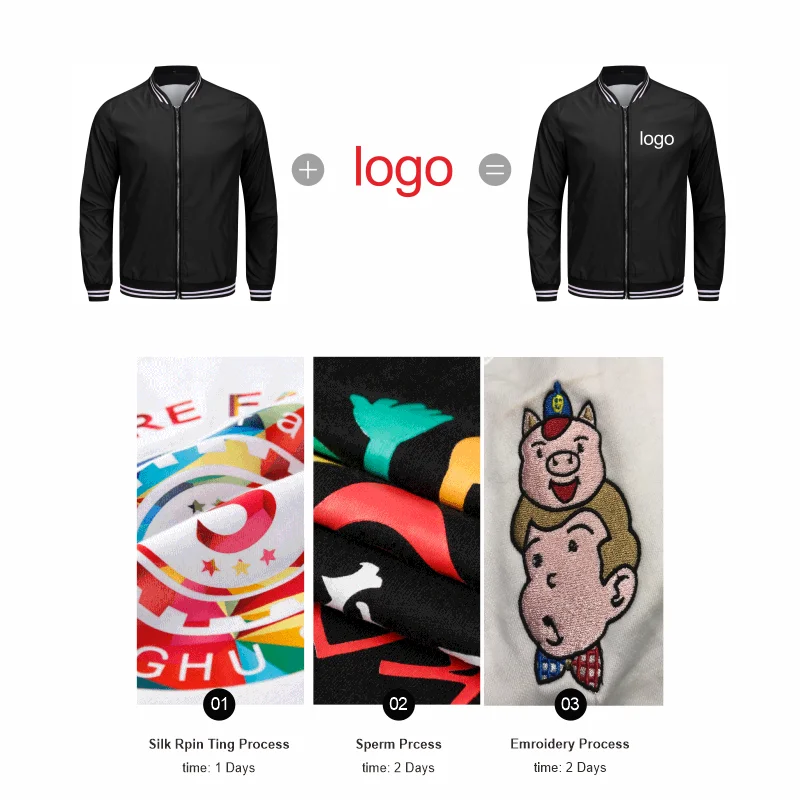 WESTCOOL Casual Thin Classic Windbreaker Baseball Uniform Print Personal Design 7 Colors Embroidery Zipper Jacket