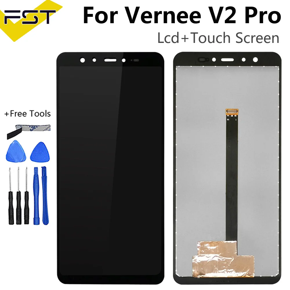 5,99 ''черный для Vernee V2 Pro ЖК-дисплей+ кодирующий преобразователь сенсорного экрана в сборе запасные части для Vernee V2 Pro Аксессуары для телефонов+ Инструменты