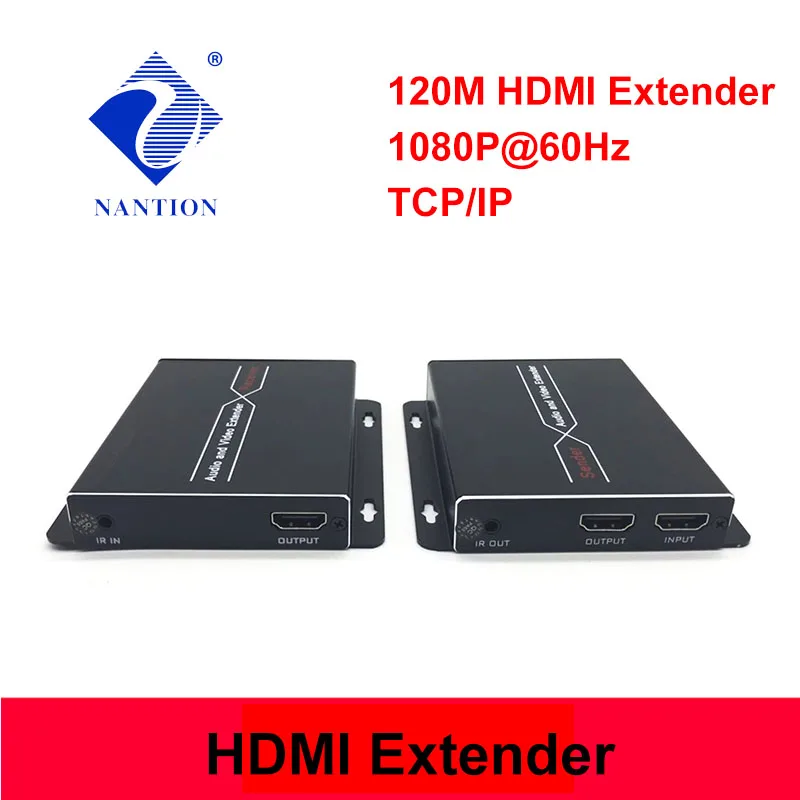 Tcp/ip Cat5e/6 ̴ ̺  1080P 120M HDMI ȣȯ ͽٴ IR hdtvִ HDMI ܼ TX ۽ű/ű RX