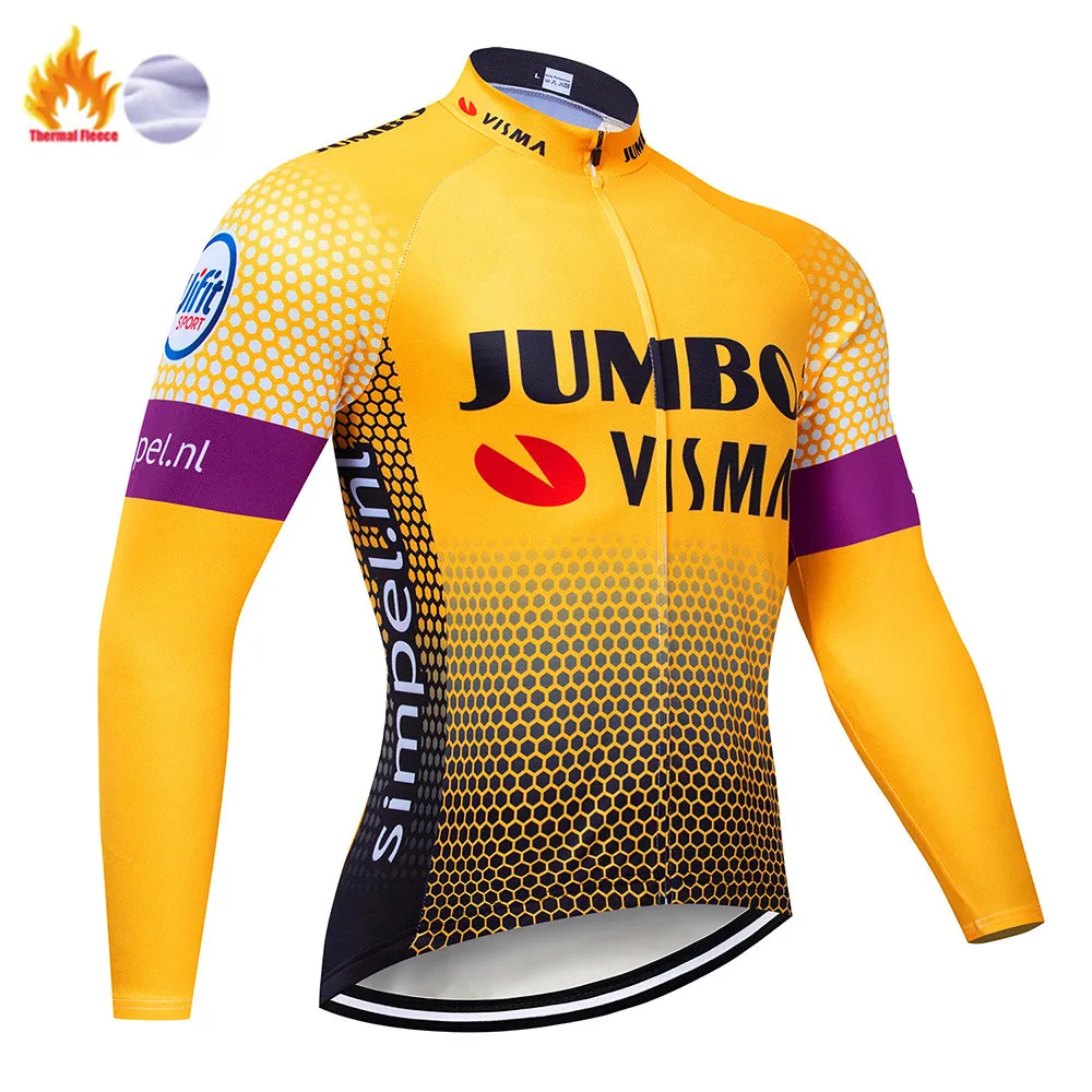 Lotto Jumbo Зимняя Теплая Флисовая велосипедная Джерси для езды на велосипеде Спортивная одежда для mtb велосипеда зимняя велосипедная одежда мужская Профессиональная командная трикотажная одежда