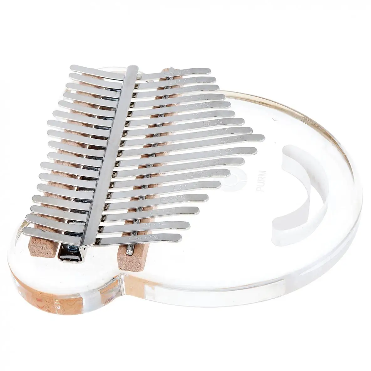 17 Key Simulation Crystal Transparent Bear Face Shape Thumb Piano Kalimba Mbira with Tuning Hammers