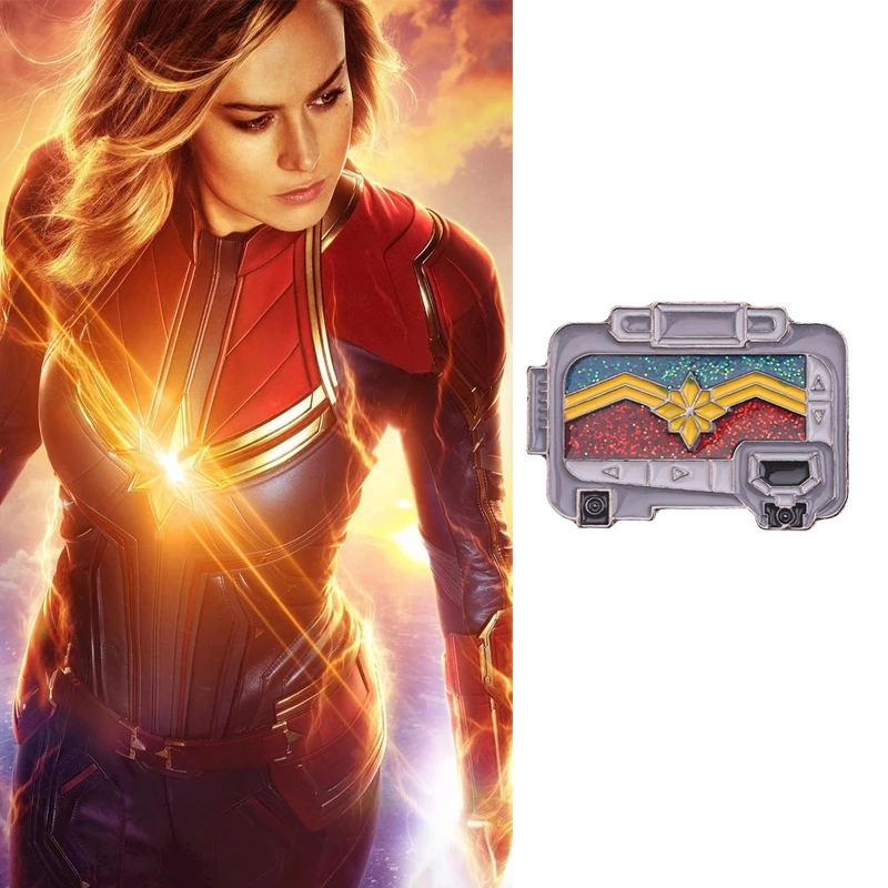 

Classic Square TV Set Creative Brooch Marvel Avengers 4 Infinite Battle Captain Brooch Enamel Badge For Man Women Gift Jewelry