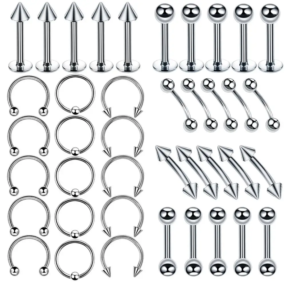 Ушная перегородка для пирсинга губ 40 шт.|body piercing jewelry|body jewelry wholesalepiercing |