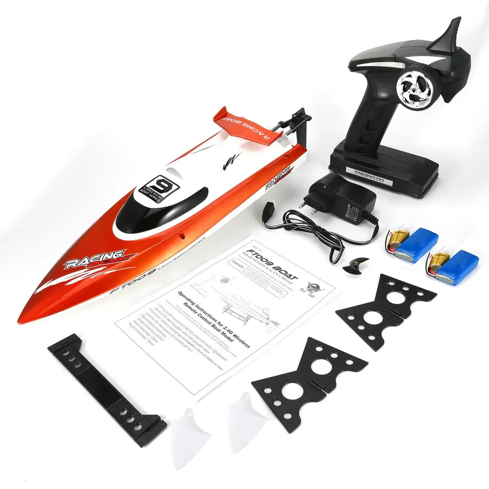 

Feilun FT009 2.4G 4CH Water Cooling RC Racing Boat 30km/h Super Speed Electric RC Boat Toy Remote Control Boats 2 Batteries EU