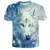 Любители Волк Печатных футболок Мужчины 3D Футболки Drop Ship Top Tee С Коротким Рукавом Camiseta Круглый Вырез Футболки Мода Повседневная Марка