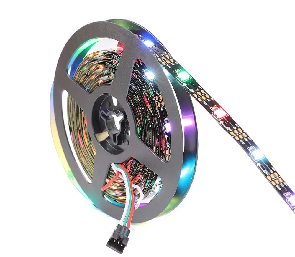 DC5V WS2812B 30/60/144 светодиодов/м Smartled pixel RGB индивидуально адресуемые светодиодные