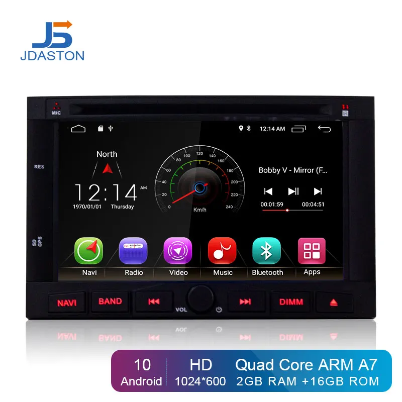 JDASTON Android 10,0 автомобильный dvd-плеер для PEUGEOT 3008 5008 2009 2010 2011 gps навигация 2 Din Автомобильный радио мультимедиа wifi стерео