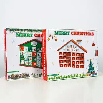 

Wooden Christmas Advent Countdown Calendar Box 24 Drawers Candy Gift Boxes Home Decoration 090C for christmas