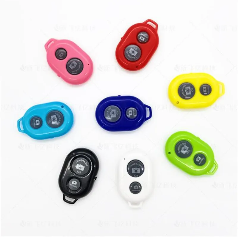 

New 1pcs Remote Control Button Wireless Bluetooth Selfie Stick Shutter Self-Timer Camera for IPhone Android Phone High Quality