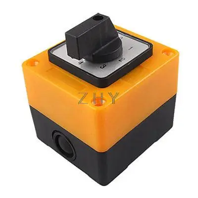 

Electric 2 Poles Ui 500V Ith 10A Rotary 5 Position Changeover Switch