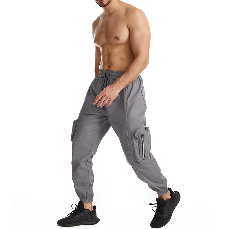 Mens Joggers Casual Pants Fitness Men Sportswear Tracksuit Bottoms Night Reflective Sweatpants Trousers Black Gyms Track Pants business casual pants