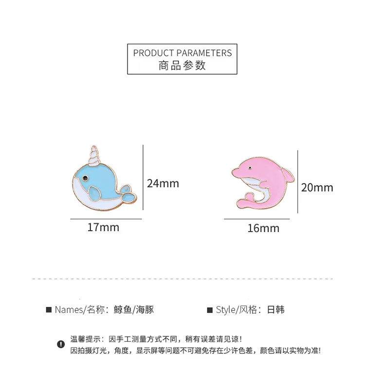 Cute Pin Whale Hard Enamel Pin Lapel Pin Brooches Badges