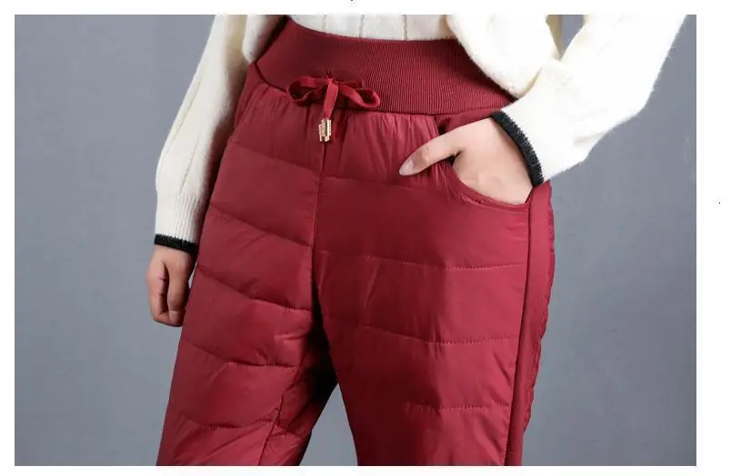 1922 вниз брюки утолщение среднего возраста Slim Fit Эластичный Высокая талия карандаш брюки женские теплые бархатные брюки Femme размера плюс