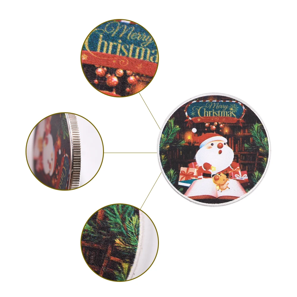 Santa Claus Commemorative Holiday Souvenir Gifts Home Decorative Christmas Challenge Silver Coin