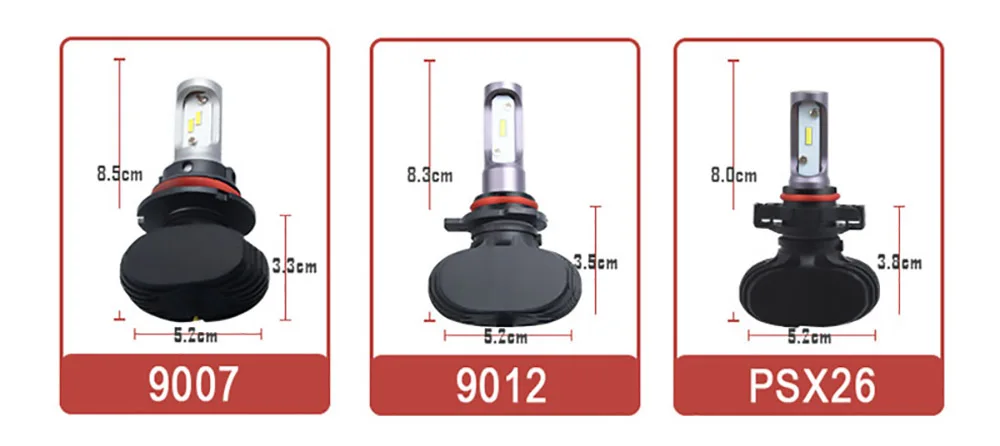 DS 2 шт. S1 Led H1 H3 H4 H7 H11 H13 9005 9006 9007 9004 фар автомобиля Автомобильная Противо-Туманная лампа 50В, 8000LM автомобильной лампы чипы CSP 6500K