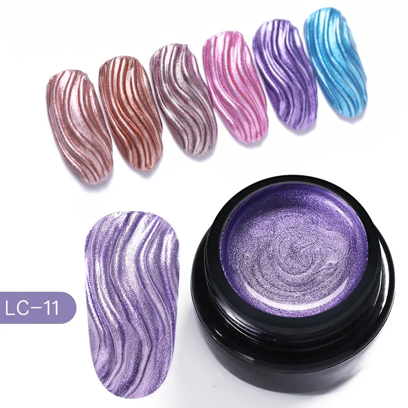 metallic 11 LILYCUTE, 7 мл, металлический Гель-лак для ногтей, долговечный Блестящий золотистый, красный, серебристый цвет, дизайнерский УФ-лак, впитывающий светодиодный Гель-лак для ногтей - Цвет: metallic 11