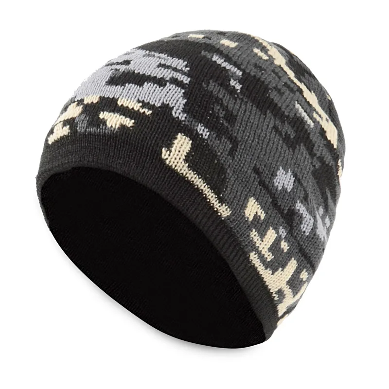 gray LIBERWOOD, зимняя вязаная шапка для взрослых, ACU Camo, мягкие Меховые шапочки Skullies, армейская шапка для мужчин, шапка для охоты, шапка для рыбалки - Цвет: gray