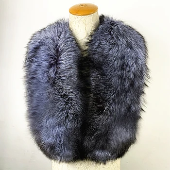 

Tatyana Furclub 2019 Fashion Winter Female Scarf Real Fur Scarf For Women Natural Mysterious Fox Fur Solid Long Luxury Scarfs