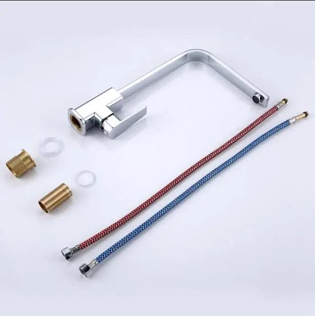 Vidric fashion brass chrome hot and cold single lever hot and cold kitchen sink faucet
