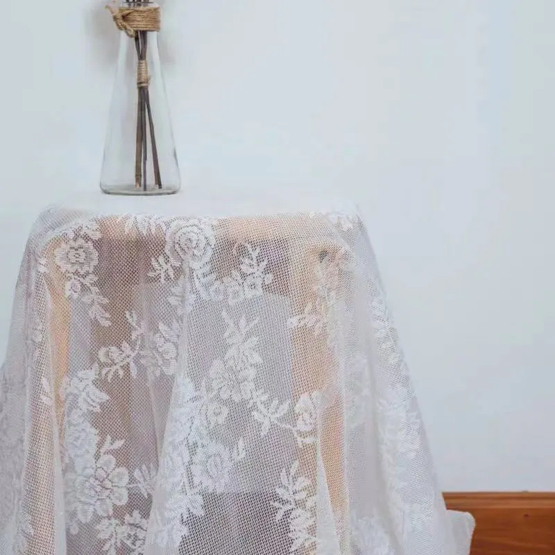 

Europe White Table Cloth Lace Decorative Floral Tablecloth Dining Table Cover Cloth Textile Wedding Party Hotel Home Decoration