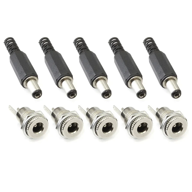 DC 5.5x2.1 Power Wire Connector Conjunto Feminino Plug Cable Waterproof Jack Tomada Electrico 5.5x2.5 Interface Socket Conector 4. As photo