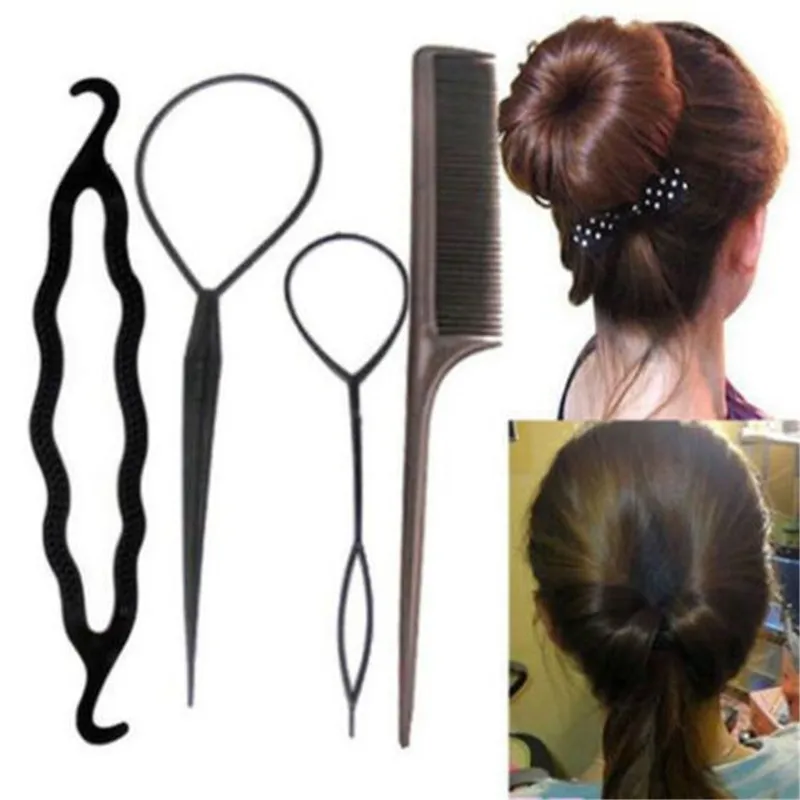 Hair Braid 4pcs//set Magic Hair Braiding Twist Curler Styling Set Hairpin Holding
