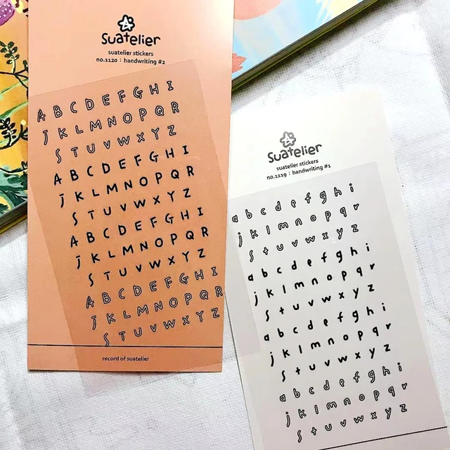 Suatelier Handwriting Letter Stickers: Personalize your Crafts with Style!