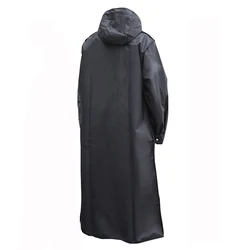 Premium Unisex Waterproof Hooded Raincoat - Stylish & Durable - L (Black)