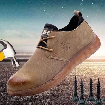 

Work Safety Boots Men Shoes Slip-on Work Shoes Anti-puncture Safety Shoes Slip-on Work Boots Insulation Welder Protective Shoes