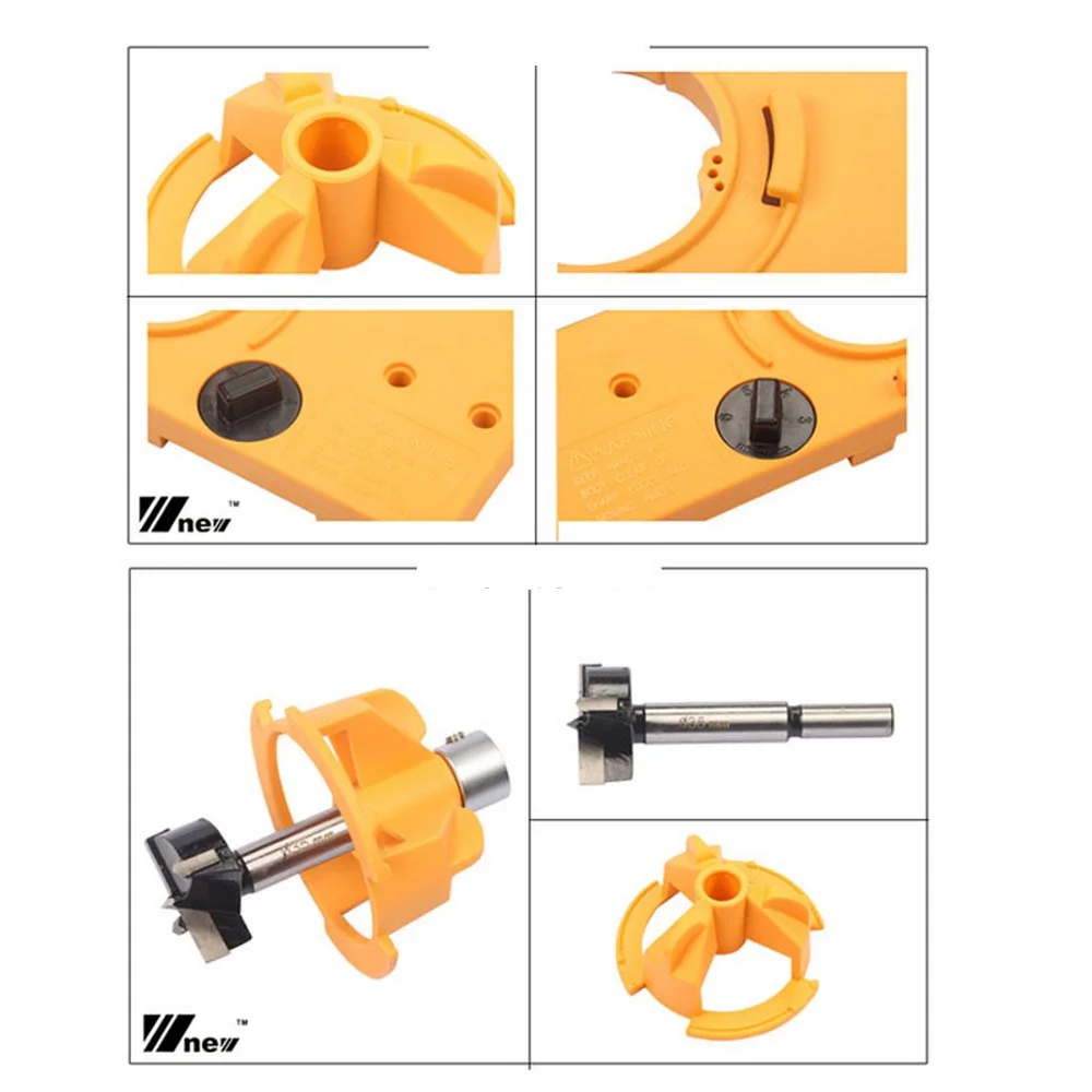 Punching Device 26 35mm Forstner Hole Saw Hinge Jig Drilling Guide Locator Hole Opener Door Cabinets DIY Tool for Woodworking