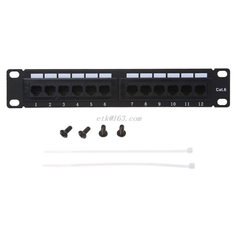 

Новый Cat6/Cat5e 12 портов RJ45 патч-панель UTP LAN сетевой адаптер Кабельный разъем горячий