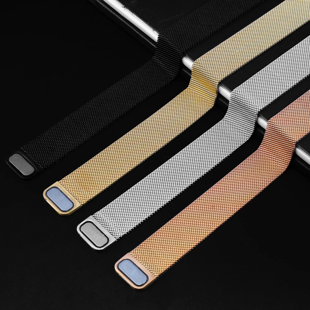 BOORUI mi lanese ремешок для xiaomi mi Смарт-часы из нержавеющей стали 18 мм ремешок Замена магнитного ремешка для часов xiaomi